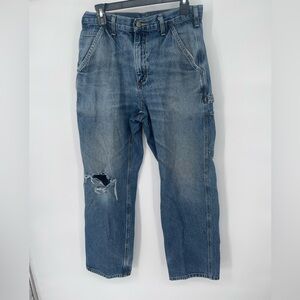 Carhartt Relaxed Fit Distressed Blue Jeans